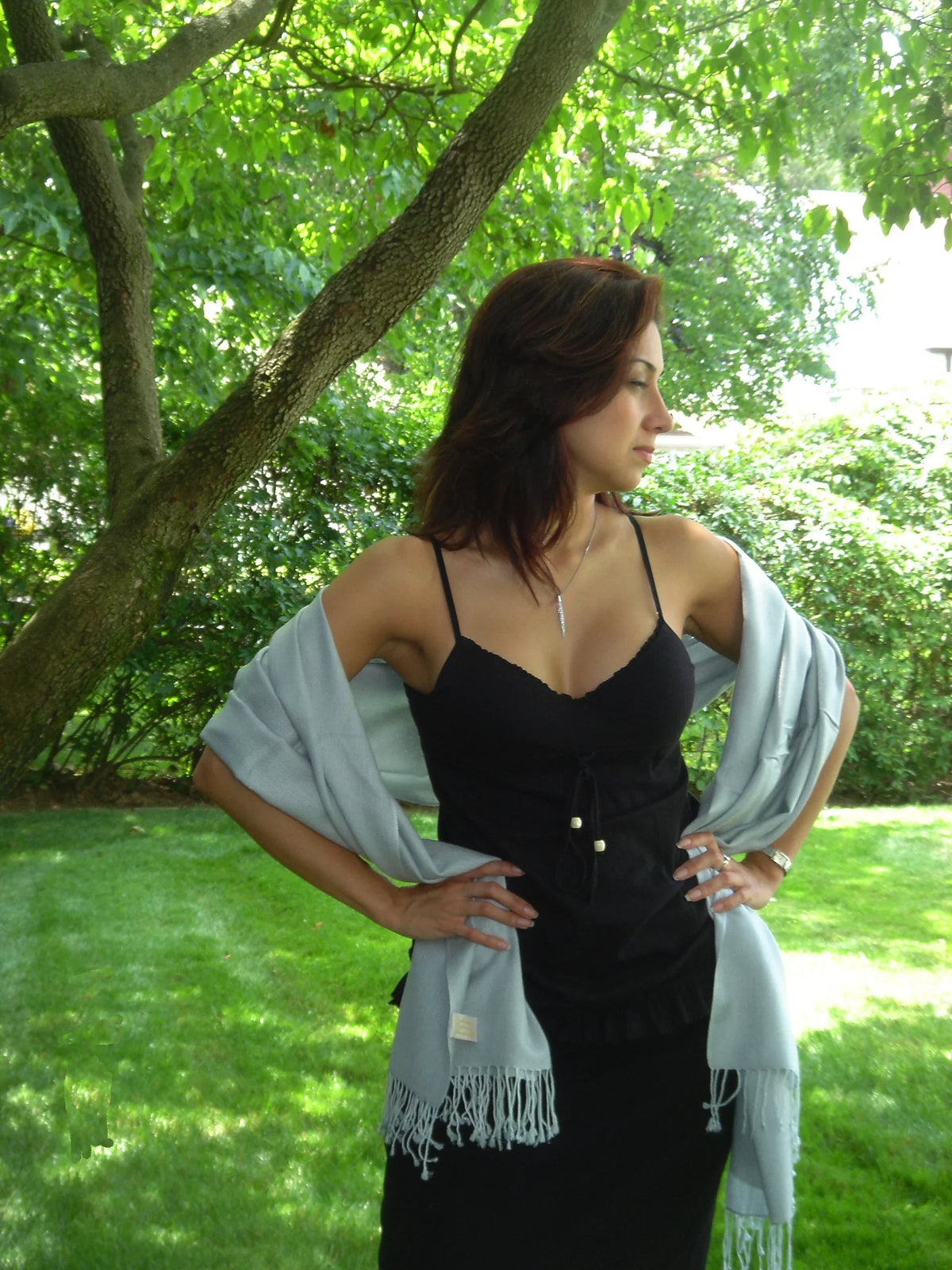 Scarf/Scarves/Shawl/Shawls/Stole/Wrap/Pashmina (Silver Shawl/Cashmere/Cashmere Scarf/Pashmina Scarf/Wool/Silk Grey)
