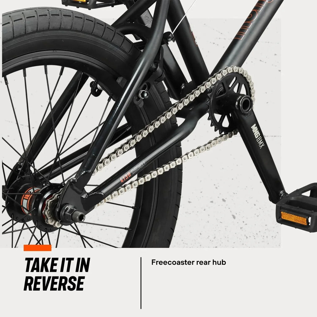 Legion Inch Box BMX Bike, BLACK/ORANGE - Frame, Freestyle Mongoose Steel 20 Wheels Open